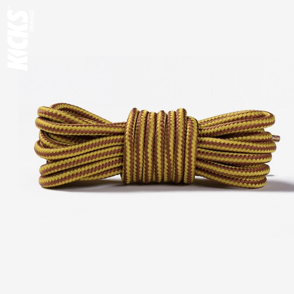 striped-two-color-shoelaces-for-casual-shoes-in-golden-yellow-and-brown