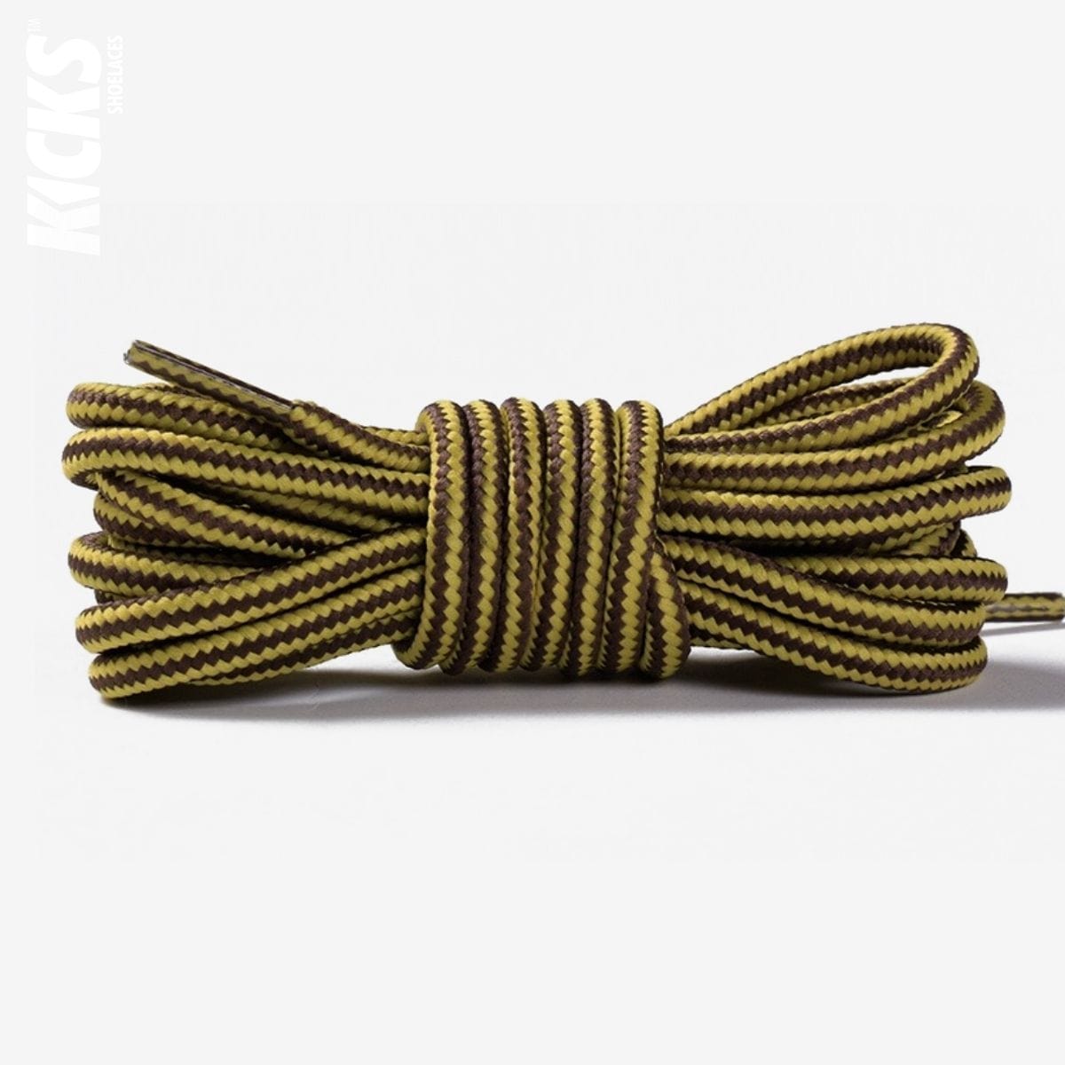 striped-two-color-shoelaces-for-casual-shoes-in-yellow-and-brown