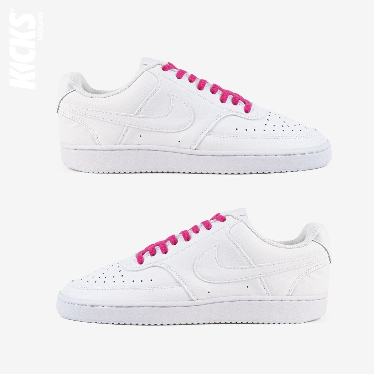 tieless-laces-with-rose-pink-laces-on-nike-white-sneakers-by-kicks-shoelaces