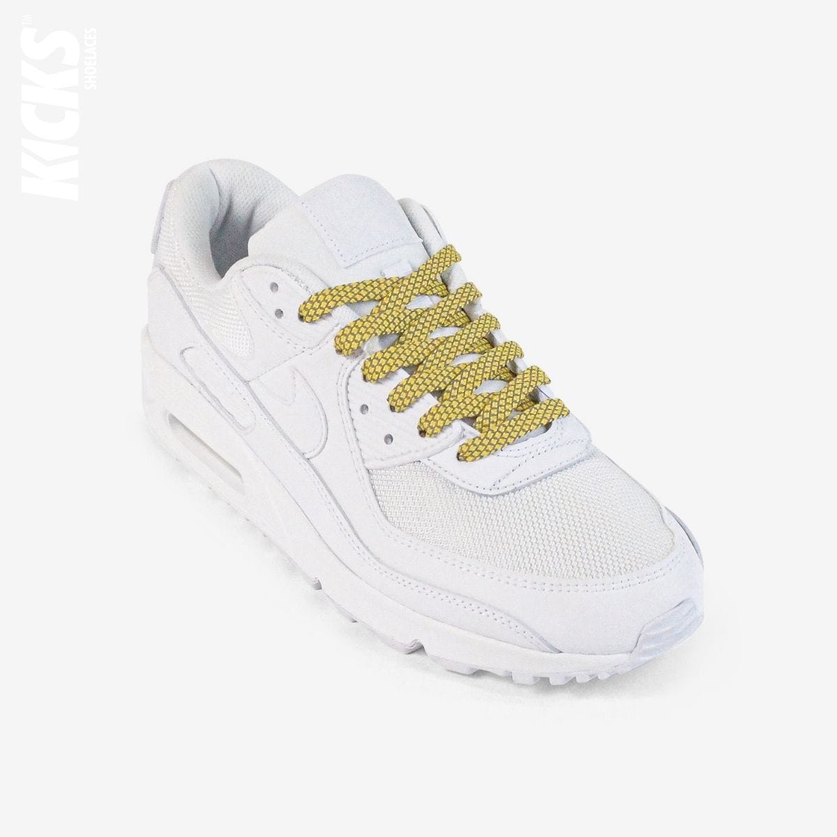 yellow-reflective-colored-shoelaces-on-white-sneakers